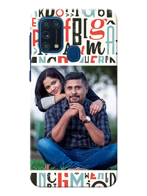 Custom Galaxy M31 custom mobile phone covers: Alphabet Design