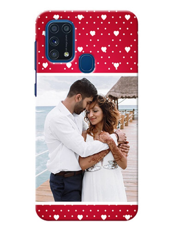Custom Galaxy M31 custom back covers: Hearts Mobile Case Design