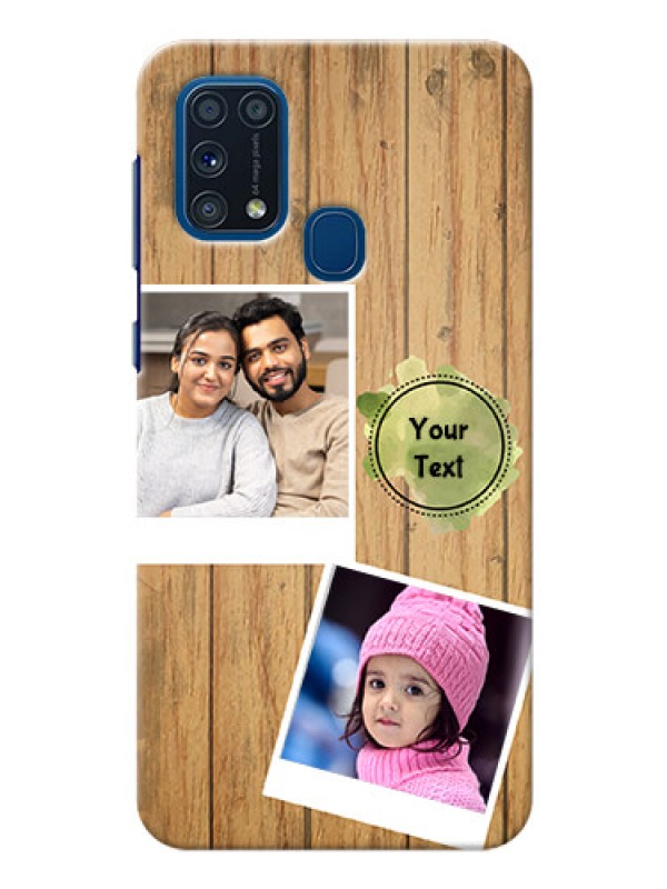Custom Galaxy M31 Custom Mobile Phone Covers: Wooden Texture Design