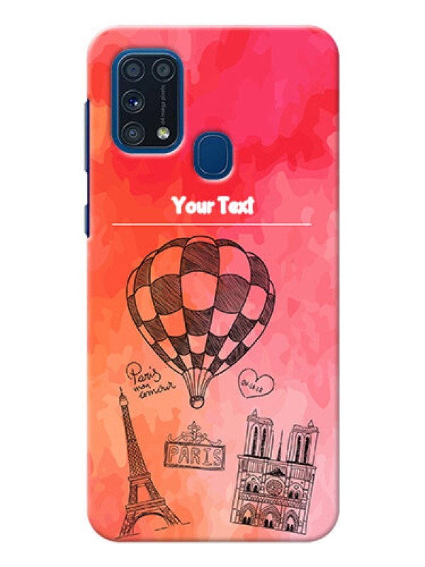 Custom Galaxy M31 Personalized Mobile Covers: Paris Theme Design
