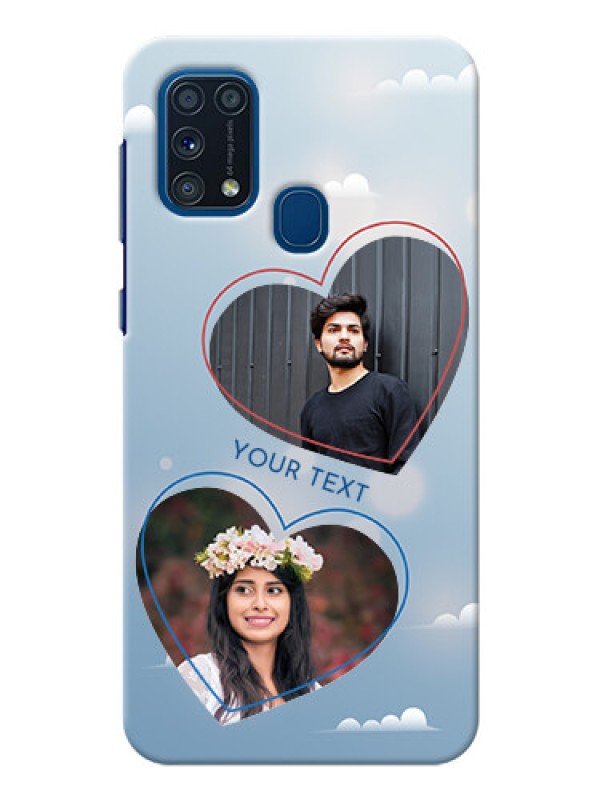 Custom Galaxy M31 Phone Cases: Blue Color Couple Design 