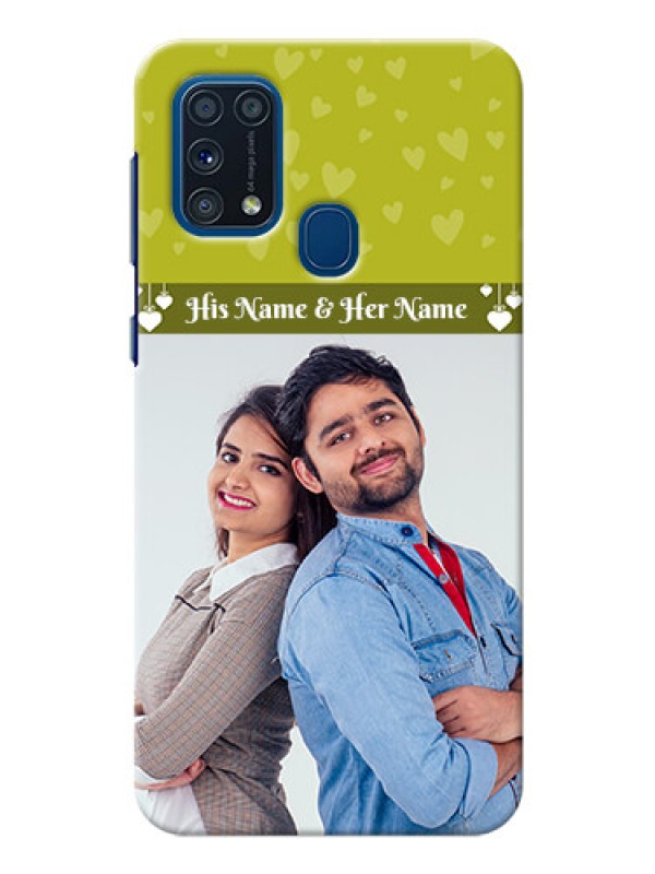 Custom Galaxy M31 custom mobile covers: You & Me Heart Design