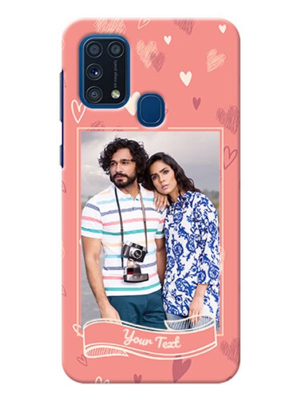 Custom Galaxy M31 custom mobile phone cases: love doodle art Design