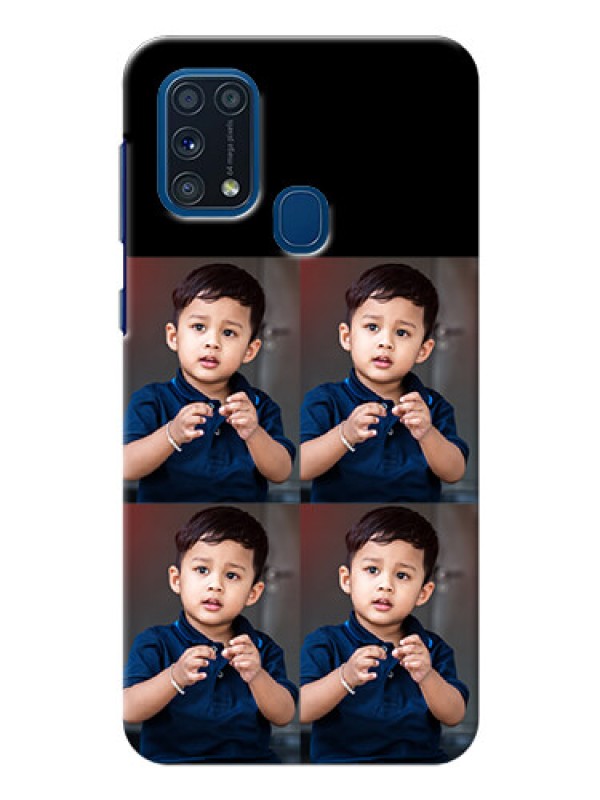 Custom Galaxy M31 4 Image Holder on Mobile Cover