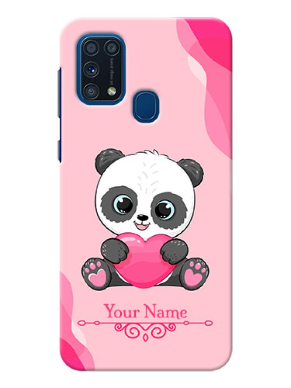 Custom Galaxy M31 Mobile Back Covers: Cute Panda Design