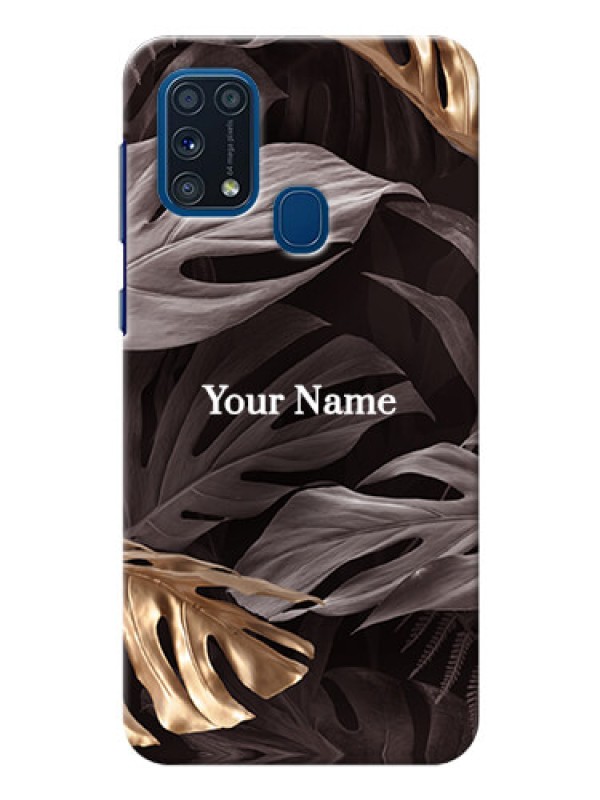 Custom Galaxy M31 Mobile Back Covers: Wild Leaves digital paint Design