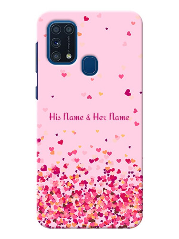 Custom Galaxy M31 Phone Back Covers: Floating Hearts Design
