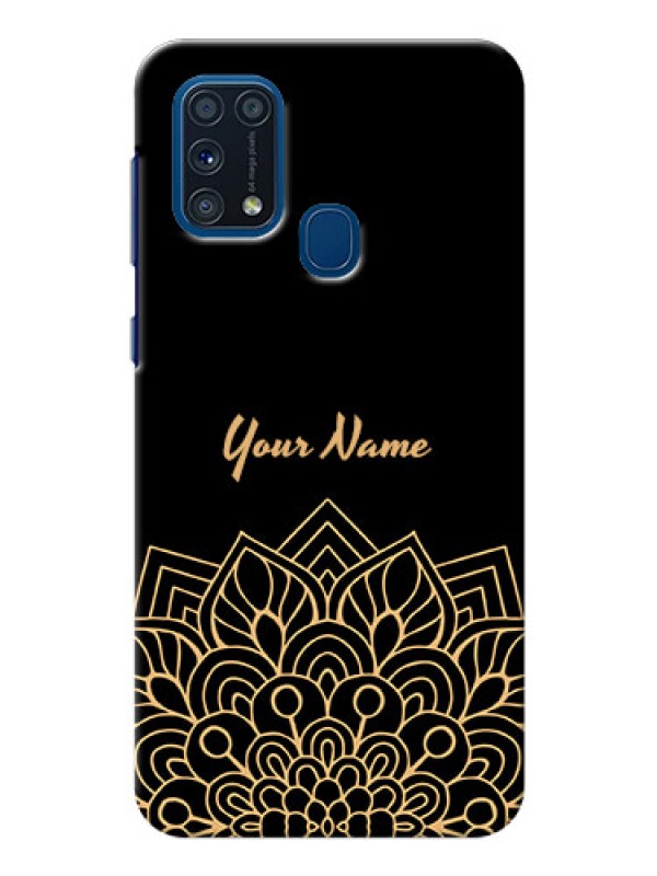 Custom Galaxy M31 Back Covers: Golden mandala Design