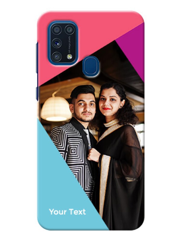 Custom Galaxy M31 Custom Phone Cases: Stacked Triple colour Design