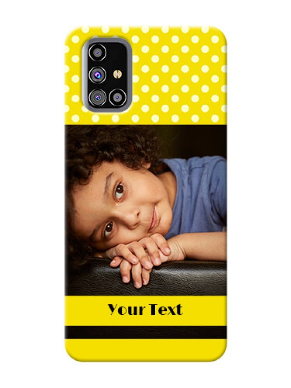 Custom Galaxy M31s Custom Mobile Covers: Bright Yellow Case Design