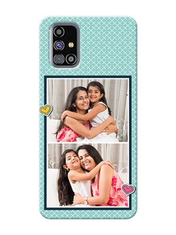 Custom Galaxy M31s Custom Phone Cases: 2 Image Holder with Pattern Design