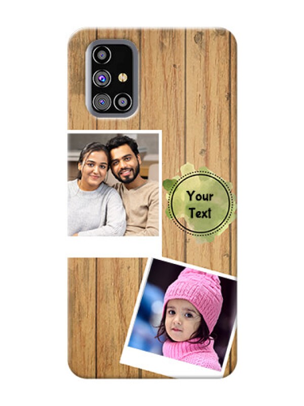 Custom Galaxy M31s Custom Mobile Phone Covers: Wooden Texture Design