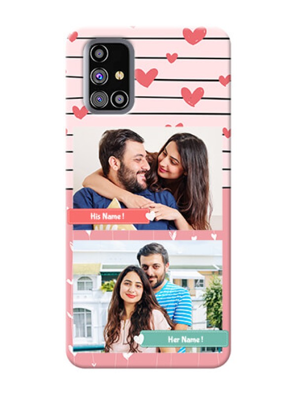 Custom Galaxy M31s custom mobile covers: Photo with Heart Design