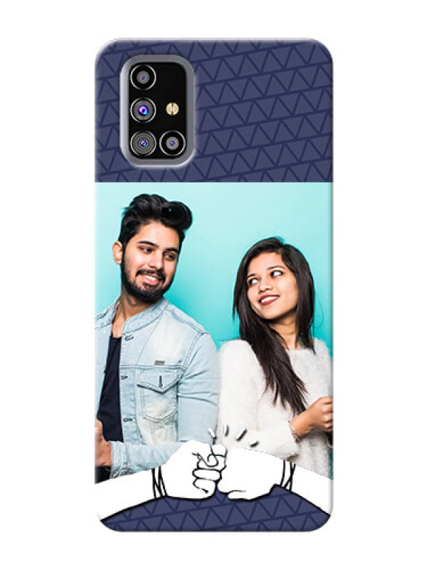 Custom Galaxy M31s Mobile Covers Online with Best Friends Design  