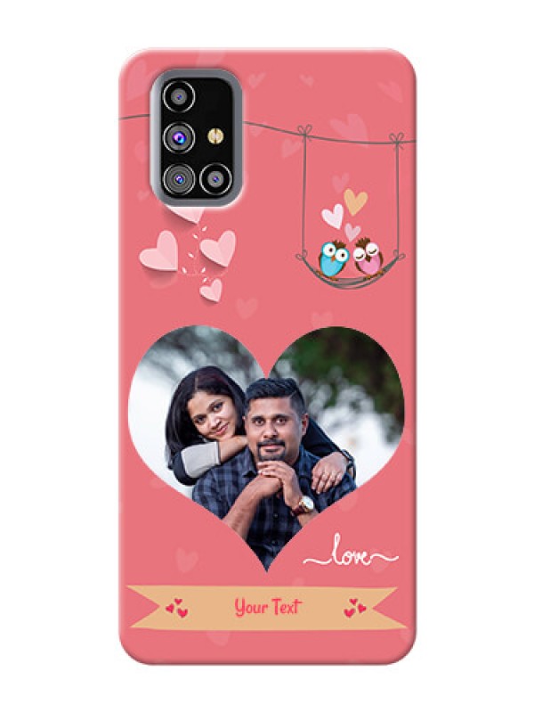 Custom Galaxy M31s custom phone covers: Peach Color Love Design 