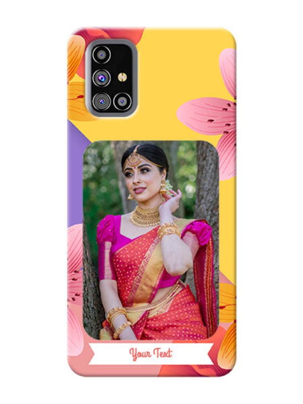 Custom Galaxy M31s Mobile Covers: 3 Image With Vintage Floral Design