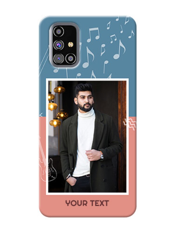 Custom Galaxy M31s Phone Back Covers with Color Musical Note Design