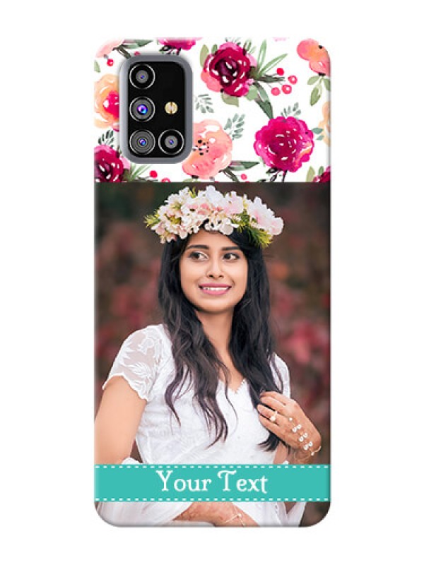 Custom Galaxy M31s Personalized Mobile Cases: Watercolor Floral Design