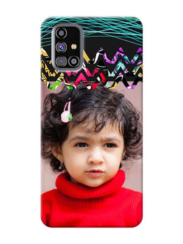 Custom Galaxy M31s personalized phone covers: Neon Abstract Design