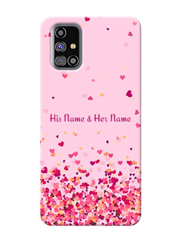 Custom Galaxy M31S Phone Back Covers: Floating Hearts Design