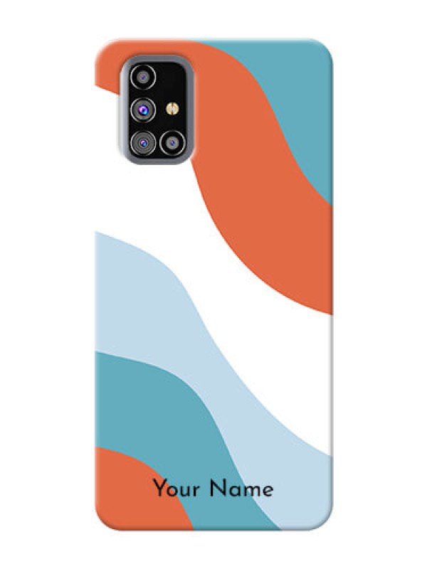 Custom Galaxy M31S Mobile Back Covers: coloured Waves Design