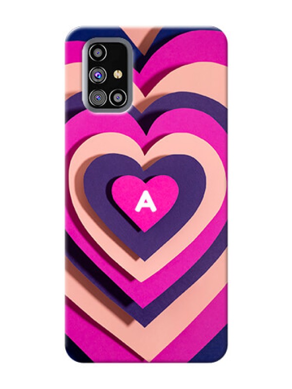 Custom Galaxy M31S Custom Mobile Case with Cute Heart Pattern Design