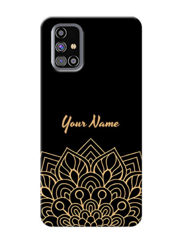 Custom Galaxy M31S Back Covers: Golden mandala Design