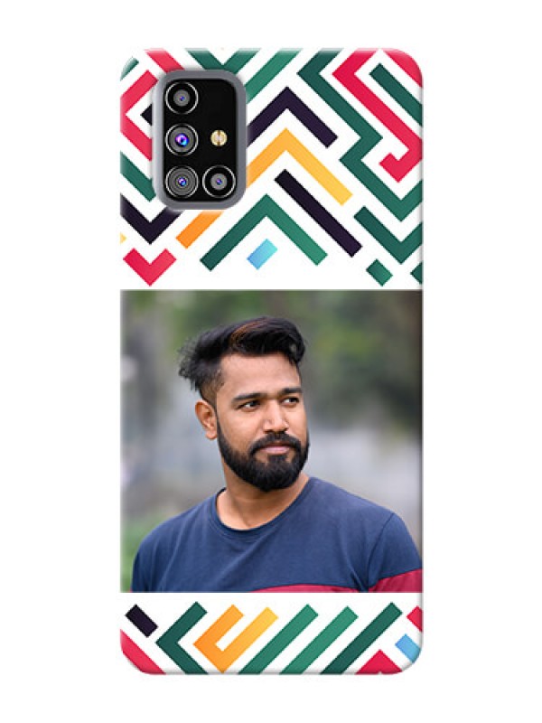 Custom Galaxy M31S Custom Mobile Case with Colorful Maze Pattern Design