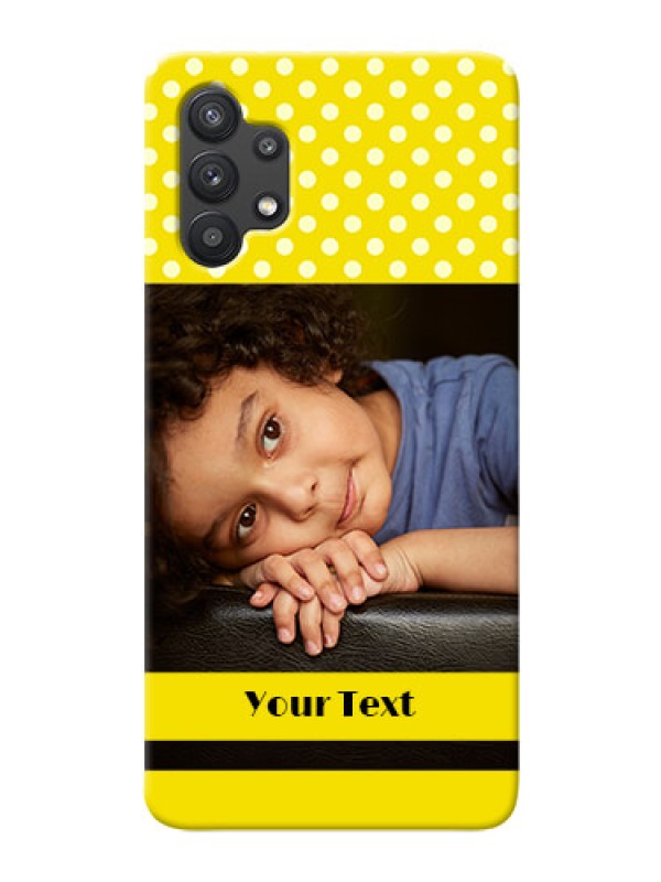 Custom Galaxy M32 5G Custom Mobile Covers: Bright Yellow Case Design
