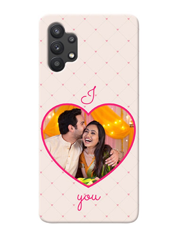 Custom Galaxy M32 5G Personalized Mobile Covers: Heart Shape Design