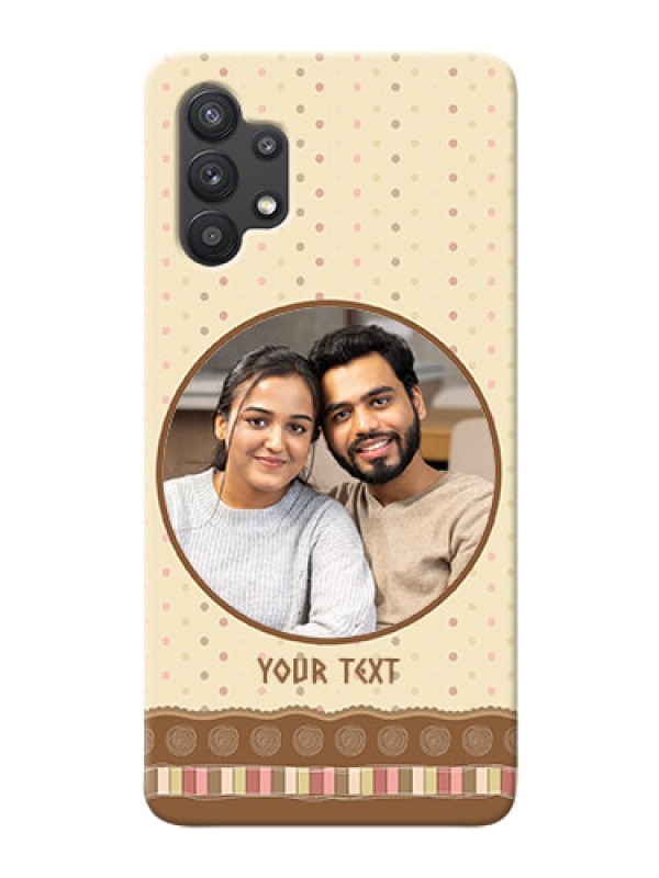 Custom Galaxy M32 5G Mobile Cases: Brown Dotted Mobile Case Design