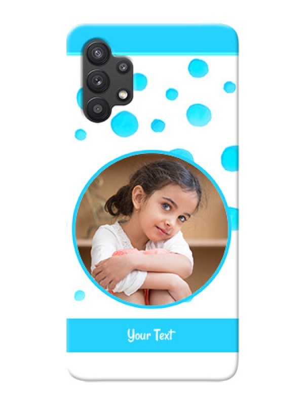 Custom Galaxy M32 5G Custom Phone Covers: Blue Bubbles Pattern Design