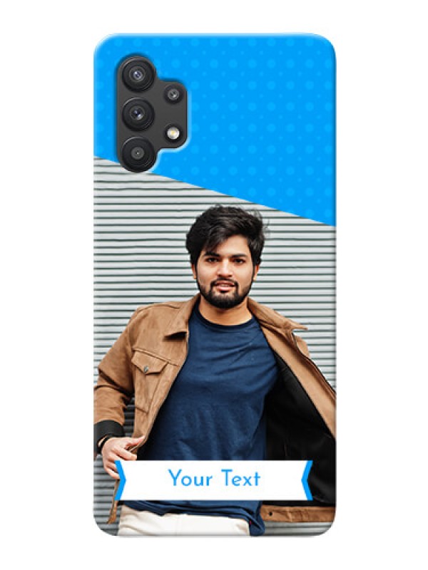 Custom Galaxy M32 5G Personalized Mobile Covers: Simple Blue Color Dotted Design