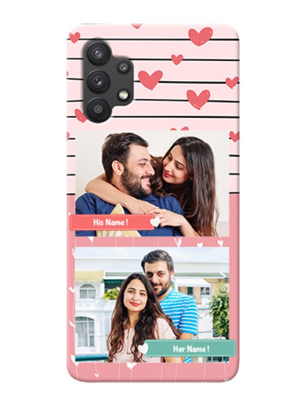 Custom Galaxy M32 5G custom mobile covers: Photo with Heart Design