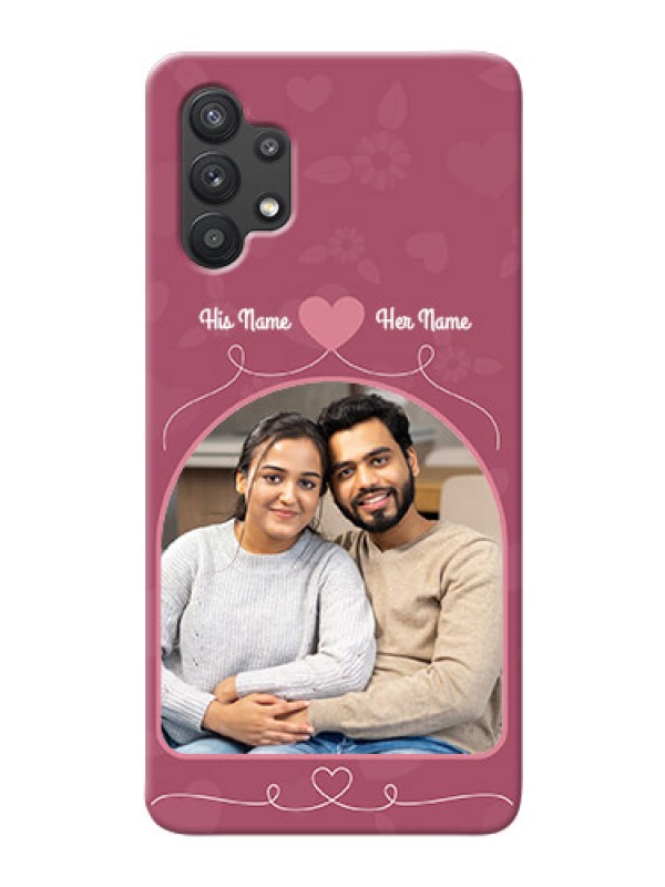 Custom Galaxy M32 5G mobile phone covers: Love Floral Design