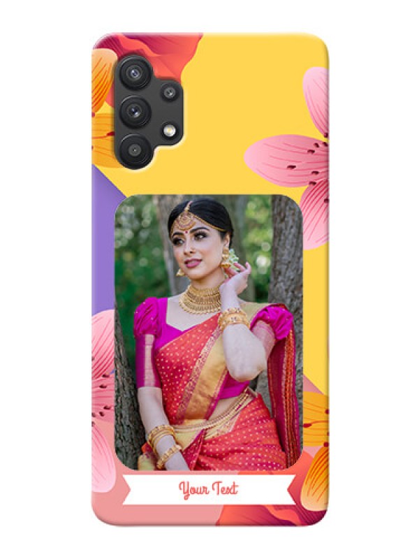 Custom Galaxy M32 5G Mobile Covers: 3 Image With Vintage Floral Design