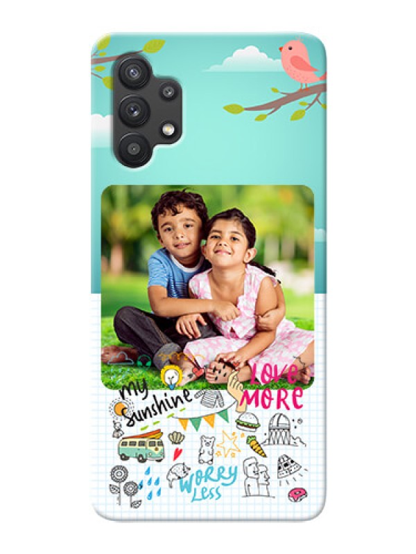 Custom Galaxy M32 5G phone cases online: Doodle love Design