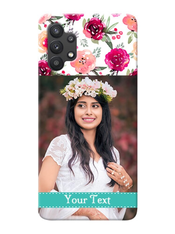Custom Galaxy M32 5G Personalized Mobile Cases: Watercolor Floral Design