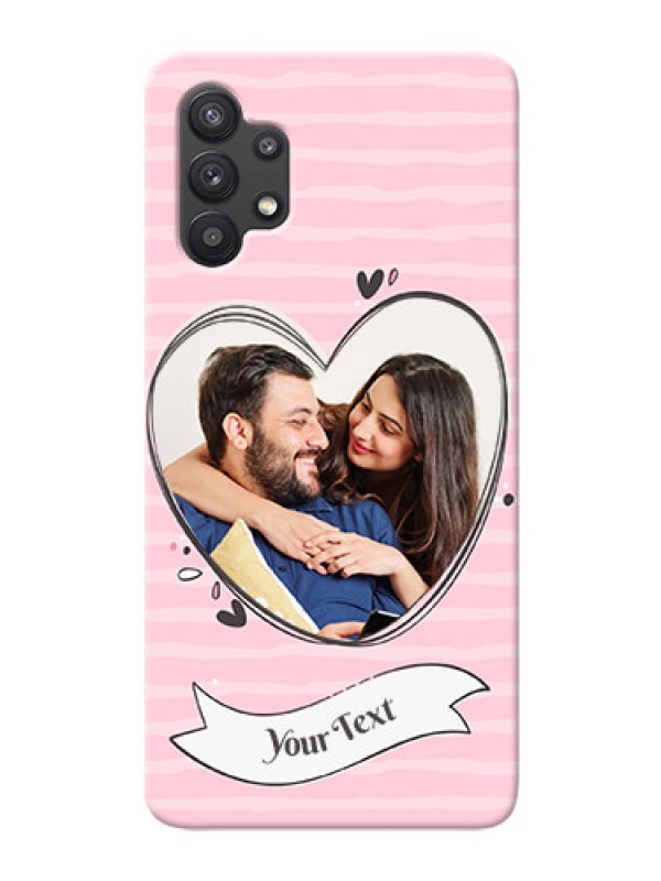 Custom Galaxy M32 5G custom mobile phone covers: Vintage Heart Design