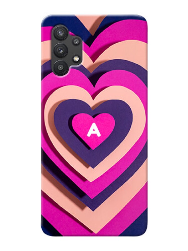 Custom Galaxy M32 5G Custom Mobile Case with Cute Heart Pattern Design