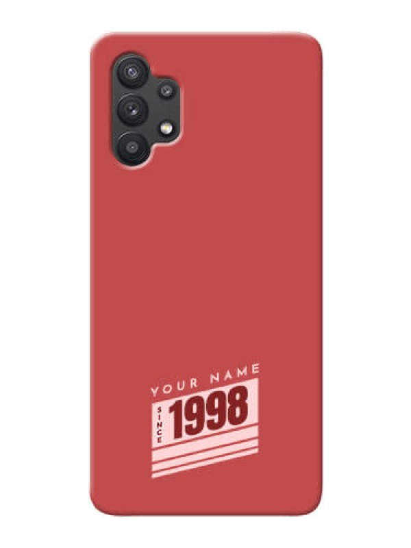 Custom Galaxy M32 5G Phone Back Covers: Red custom year of birth Design