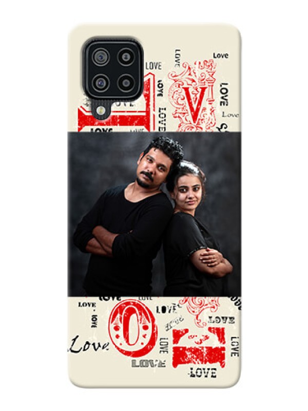 Custom Galaxy M32 mobile cases online: Trendy Love Design Case