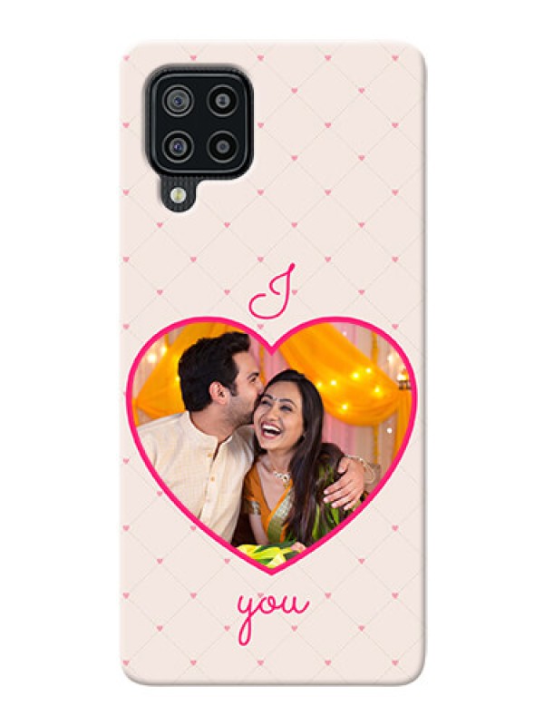 Custom Galaxy M32 Personalized Mobile Covers: Heart Shape Design