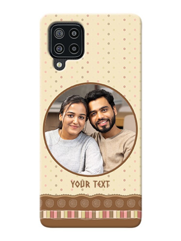 Custom Galaxy M32 Mobile Cases: Brown Dotted Mobile Case Design