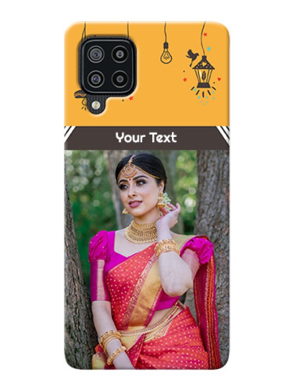 Custom Galaxy M32 custom back covers with Family Picture and Icons 