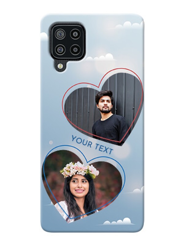 Custom Galaxy M32 Phone Cases: Blue Color Couple Design 