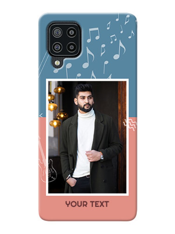 Custom Galaxy M32 Phone Back Covers with Color Musical Note Design