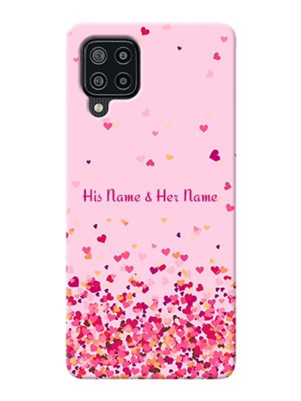 Custom Galaxy M32 Phone Back Covers: Floating Hearts Design