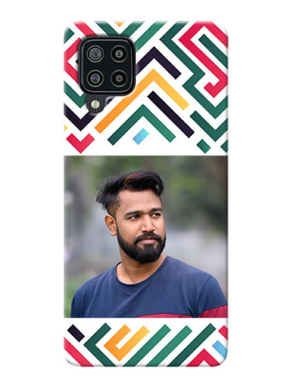 Custom Galaxy M32 Custom Mobile Case with Colorful Maze Pattern Design