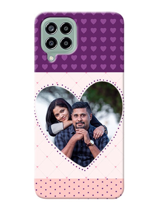 Custom Galaxy M33 5G Mobile Back Covers: Violet Love Dots Design